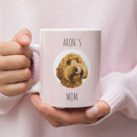 Personalized Dog Mom Photo Mug | Custom Pink Gift