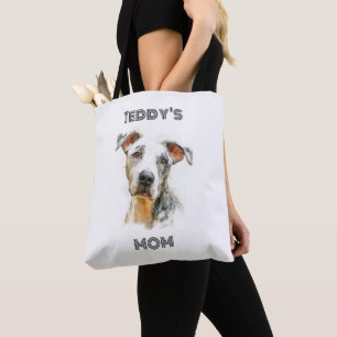 Personalized Dog Mom Photo Tote Bag   Custom Gift