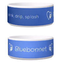 Personalized Dog Name Bowl Azure drink drip splash