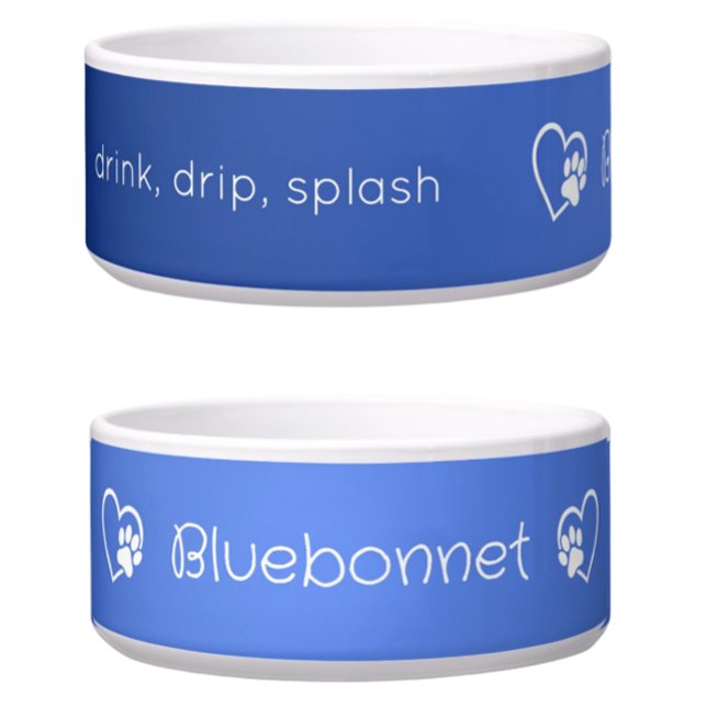 Personalized Dog Name Bowl Azure drink drip splash (Creator Uploaded)