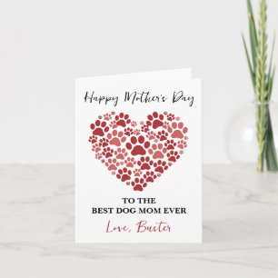 Personalized Dog Name – Happy Mother’s Day Holiday Card