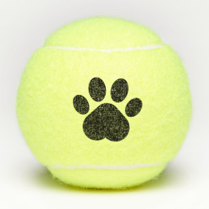 Personalized Dog Name Paw Tennis Balls