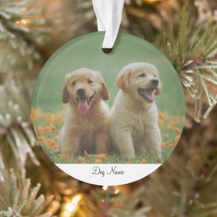 Personalized Dog Name Photo Ornament