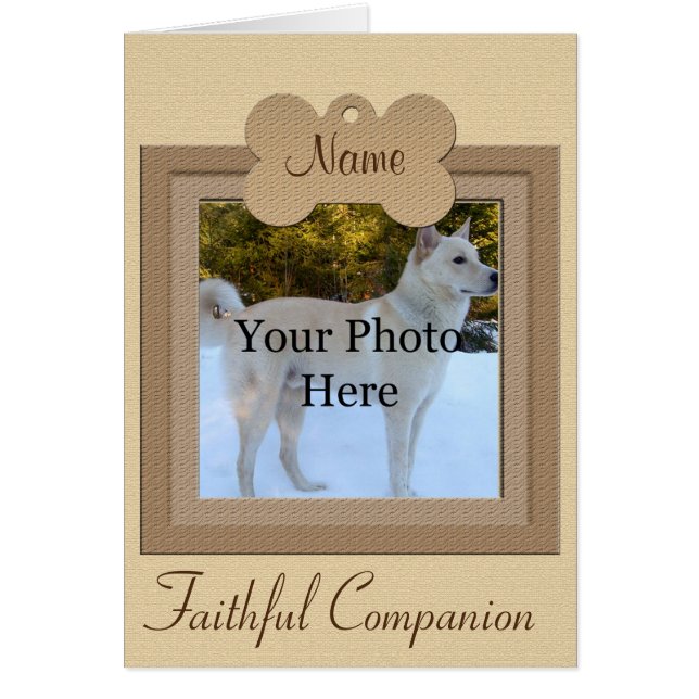 Personalized Dog or Cat Beige Memorial (Front)