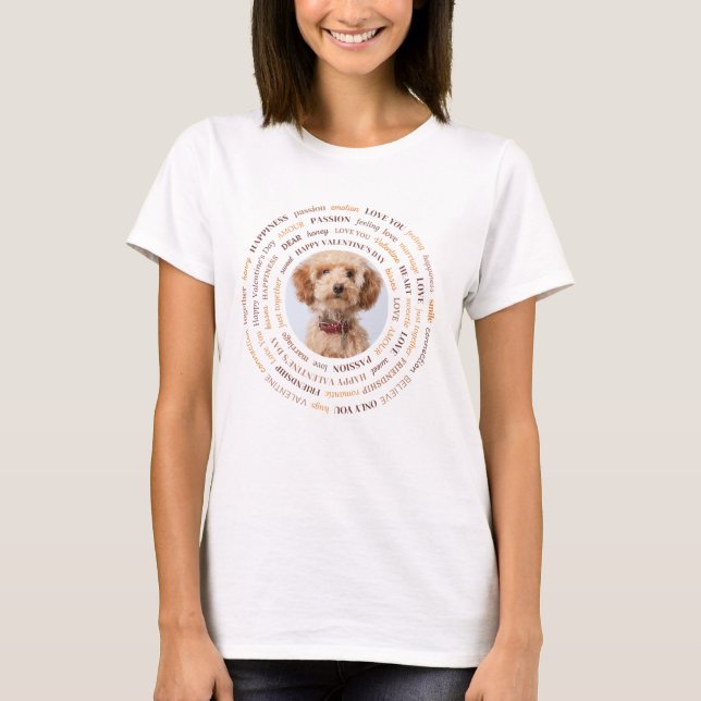 Personalized Dog or Cat Lover Gift - Romantic Word T-Shirt (Front)