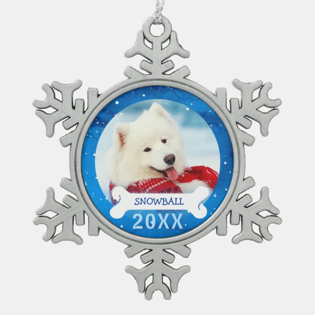 Personalized Dog Ornaments | Photo Christmas (Front)