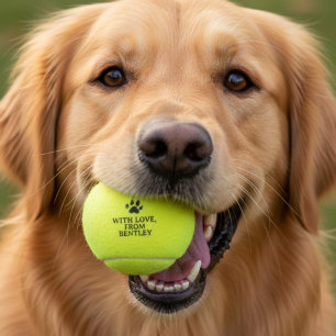 Personalized Dog Parent Wedding Favour Tennis Balls