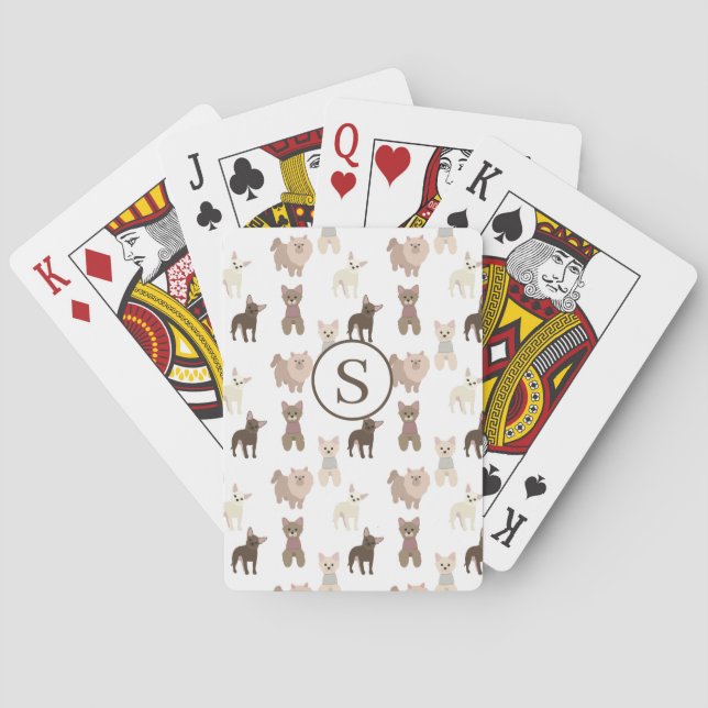 Personalized Dog Pattern  Playing Cards (Back)