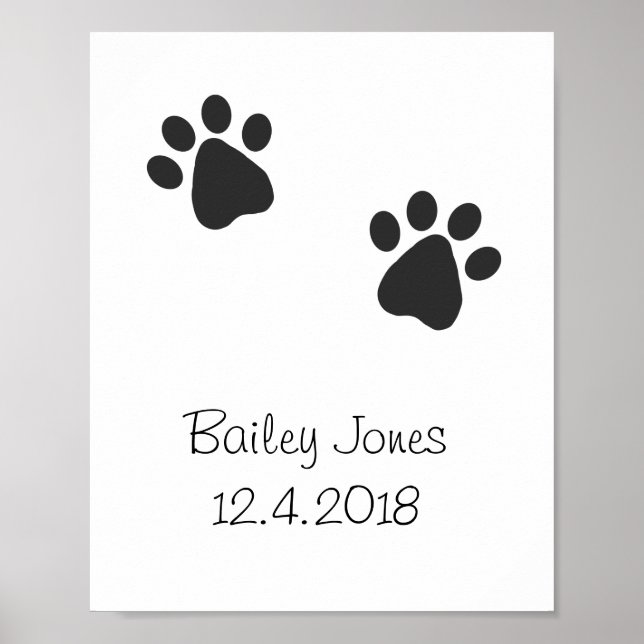 Personalized dog paw print (Front)