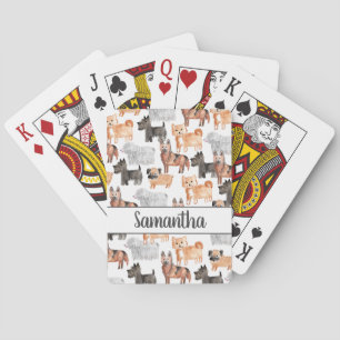 Personalized dog pet design playing cards