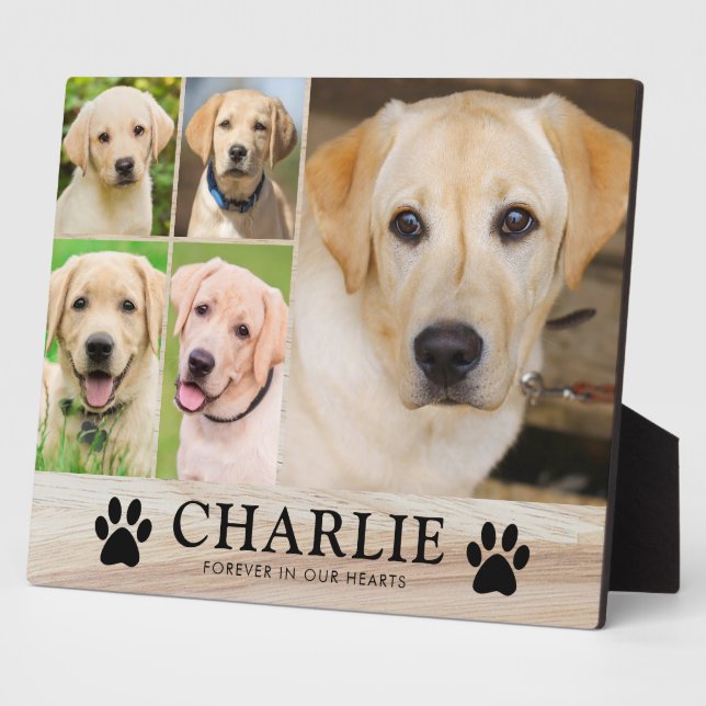 Personalized Dog Pet Memorial Photo Keepsake Plaque (Side)