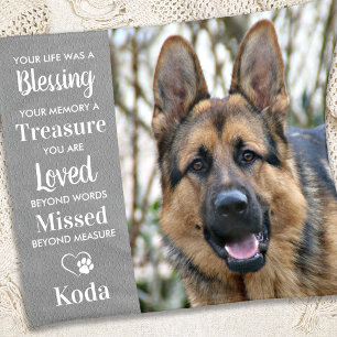 Personalized Dog Pet Memorial Remembrance Poem Fleece Blanket