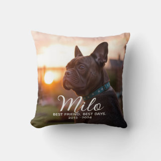 Personalized Dog Pet Memorial Throw Pillow