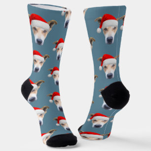 Personalized Dog Pet Photo Christmas Socks