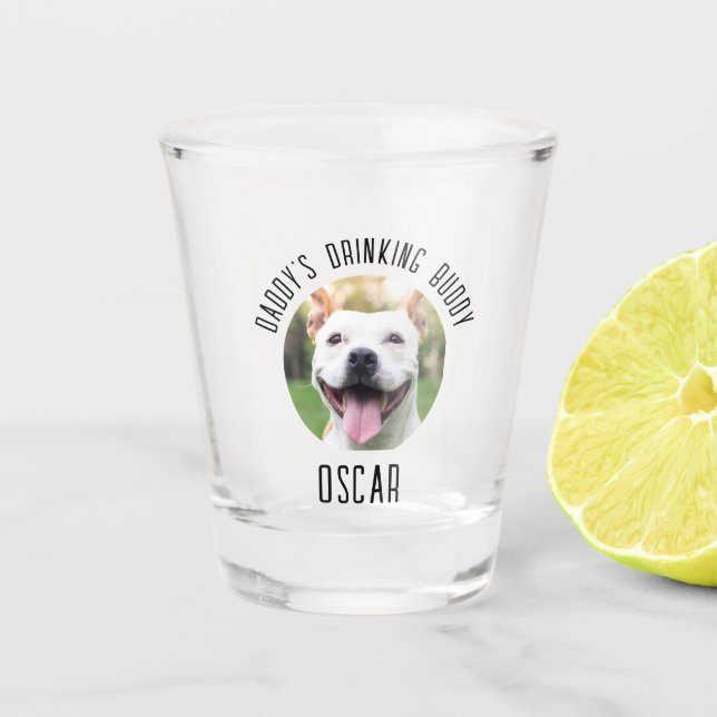 Personalized Dog Pet Photo Shot Glasses (Front)