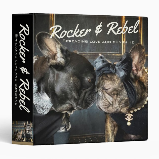 Personalized Dog Photo Album Keepsake Scrapbook Binder (Front/Spine)
