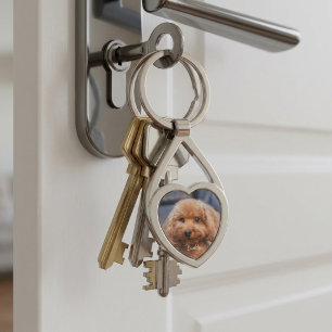 Personalized Dog Photo and Name Keychain