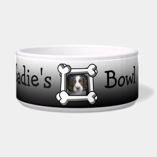 Personalized Dog Photo Black Paw prints