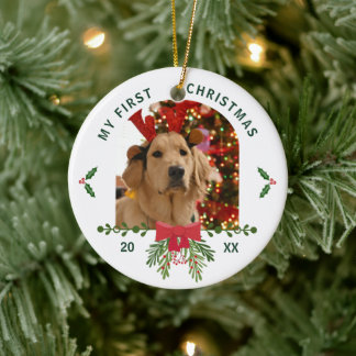 Personalized Dog Photo Christmas Ornament