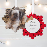Personalized Dog Photo Christmas Ornament Card<br><div class="desc">Add your dog's picture to this cute Christmas ornament with a personalized message on the back.</div>