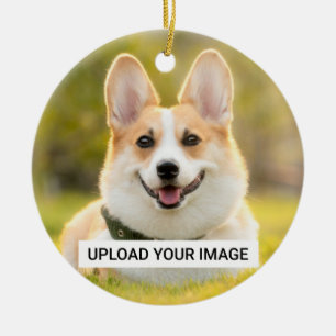 Personalized Dog Photo Classic Ceramic Ornament