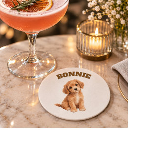 Personalized Dog Photo Coaster   Custom Gift 
