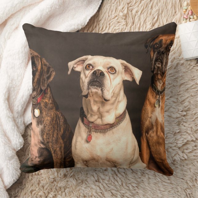 Personalized Dog Photo Custom Pet Lover Home Decor Throw Pillow (Blanket)
