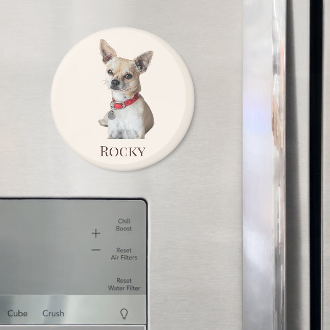 Personalized Dog Photo | Custom Pet Name  Magnet (In Situ (Fridge))