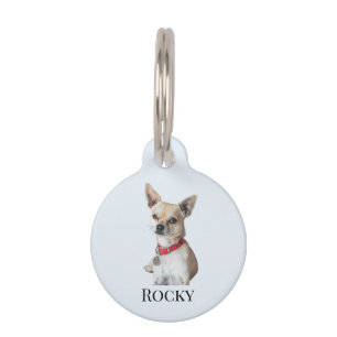 Personalized Dog Photo Custom Pet Name Tag