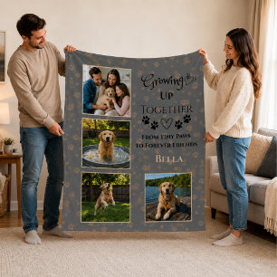 Personalized Dog Photo Fleece Blanket