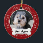 Personalized Dog Photo Frame - SINGLE-SIDED Ceramic Ornament<br><div class="desc">If you upload your picture and it doesn't fit,  click on the CUSTOMIZE THIS button. It might take a little patience,  but you can move and resize your photo. You can also change and move the type!</div>