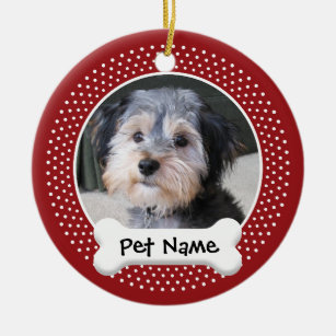 Personalized Dog Photo Frame - SINGLE-SIDED Ceramic Ornament