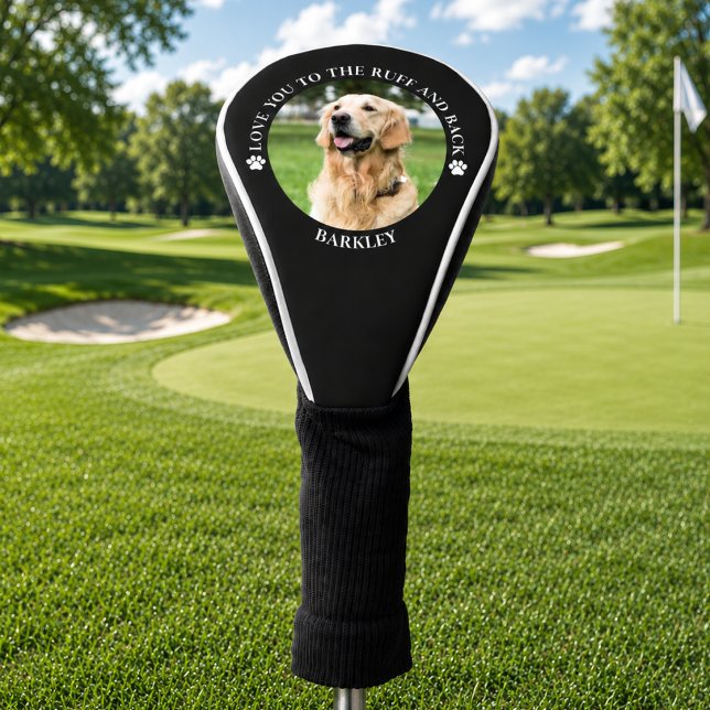 Personalized Dog Photo Golf Head Cover (cute custom dog photo golf head cover for pet lovers )