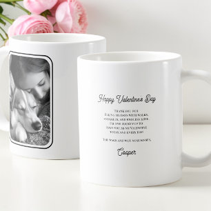 Personalized Dog Photo Happy Valentine's for Her Coffee Mug