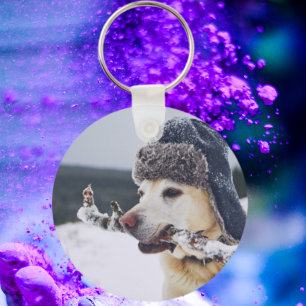 Personalized Dog Photo Key-chain Custom Pet Photo Keychain