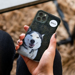 Personalized dog photo name monogram custom dog Case-Mate iPhone 14 pro max case