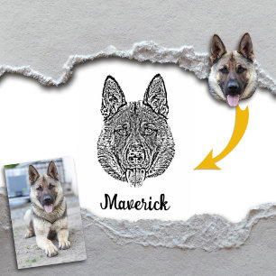 Personalized Dog Photo, Pet Rubber Stamp