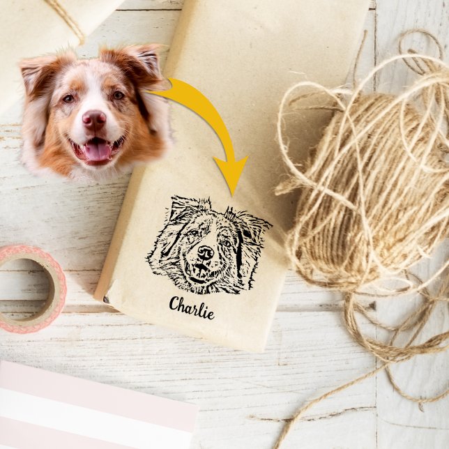 Personalized Dog Photo, Pet Rubber Stamp (Creator Uploaded)