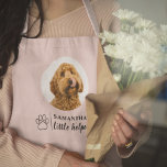 Personalized Dog Photo Pink Apron<br><div class="desc">Add a touch of personalization to your kitchen with this adorable Personalized Dog Photo Pink Apron. Perfect for dog lovers, this apron features a custom photo of your furry friend, making it a unique and thoughtful gift. Crafted from high-quality fabric, it offers durability and comfort while you cook. The playful...</div>