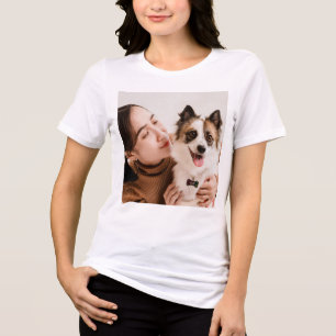 Personalized Dog Photo T-Shirt    Tri-Blend Shirt