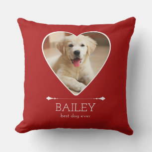 Personalized Dog Photo Throw Pillow