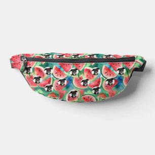 Personalized Dog Photo Watermelon Pattern Fanny Pack