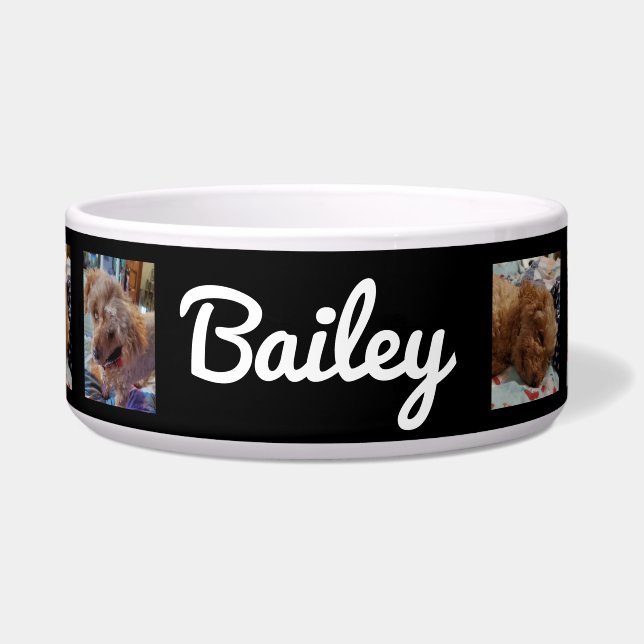 Personalized dog Photos and  Name Black (Front)