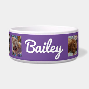 Personalized dog Photos and Name Purple