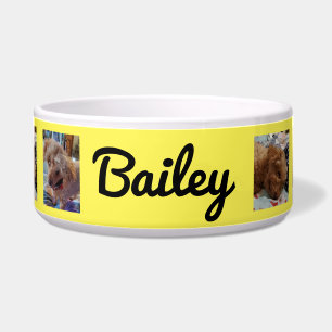 Personalized dog Photos and Name Yellow