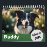 Personalized Dog Photos Pet Year Create Your Own Calendar<br><div class="desc">Create your own custom calendar, with your favourite photos of your dog, ready to enjoy throughout the year. Click 'Personalize' to add your own choice of cover photo, a picture for each month, your dog's name, and the year number. The stylish and simple calendar makes an ideal gift for dog...</div>