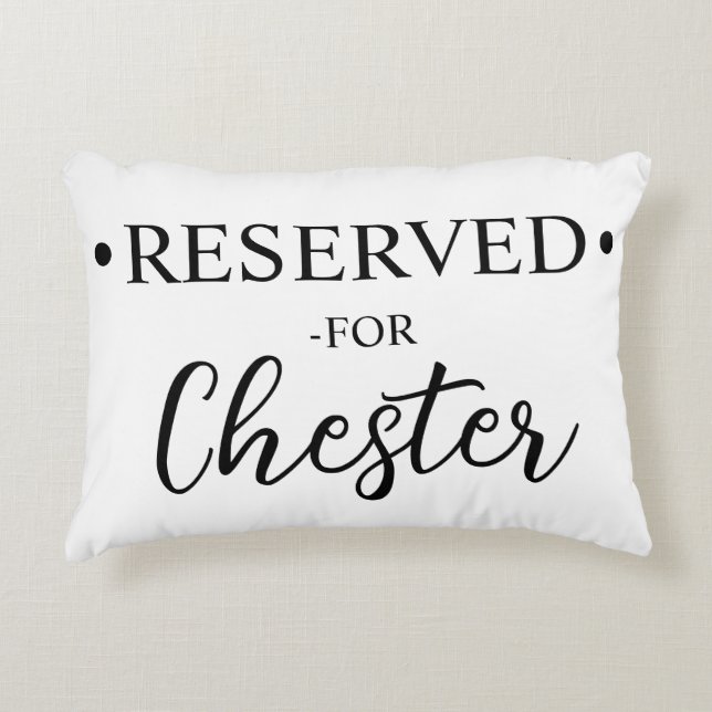 Personalized Dog Pillow Case: Reserved For, Custom (Front)