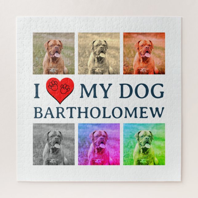 Personalized Dog Pop Art Pet Lover Gift Jigsaw Puzzle (Vertical)