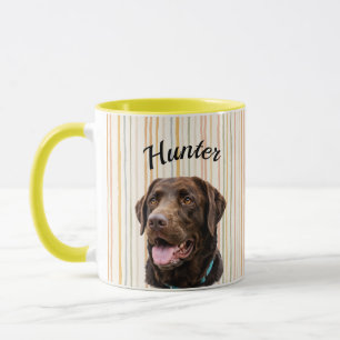 Personalized Dog Portrait Pet Name and Photo Mug