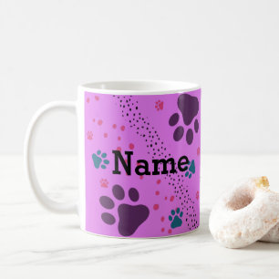 Personalized Dog Prints Pets Design Coffee Mug Cup